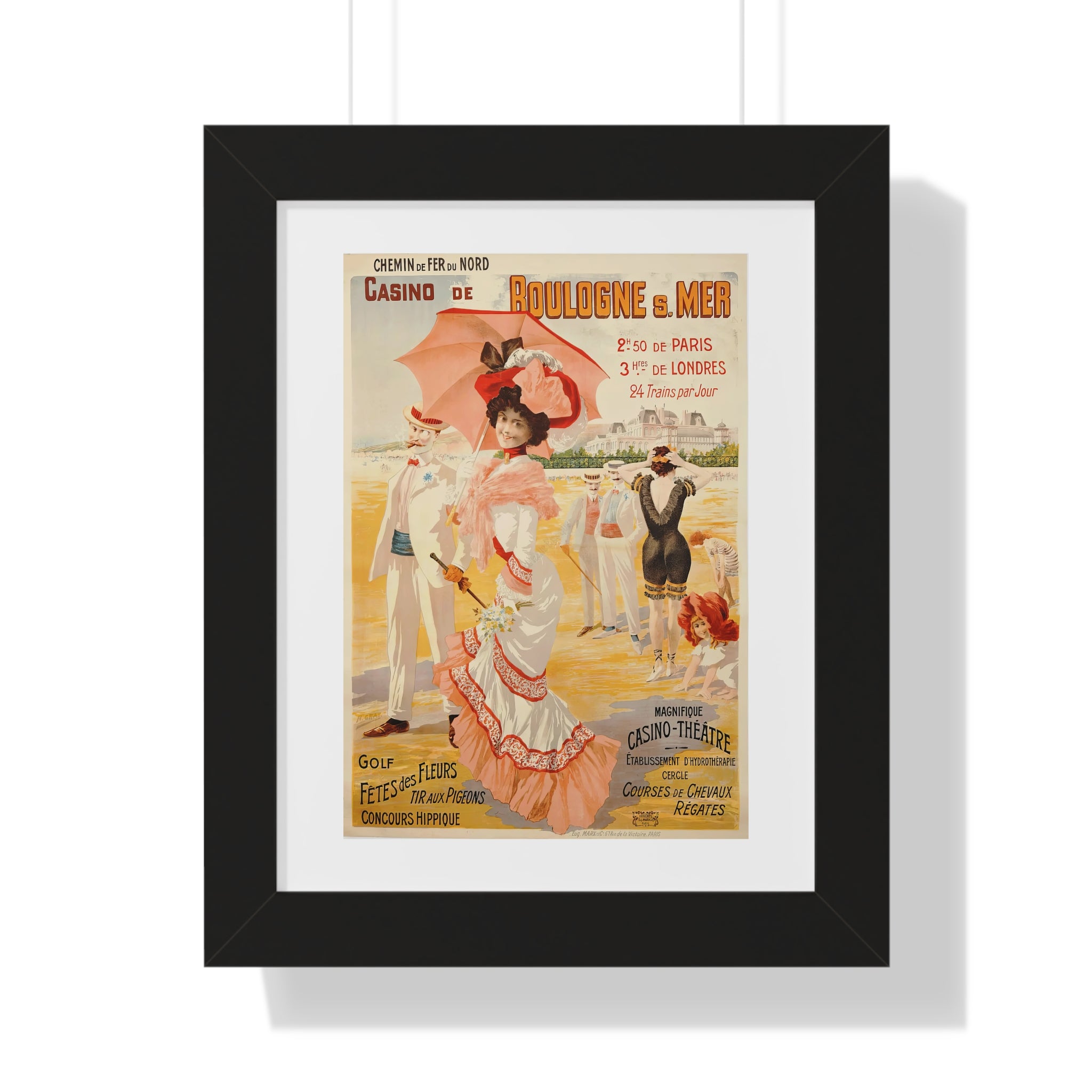 Framed Vertical Poster - Casino de Boulogne s. Mer