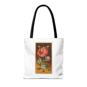 Stylish Tote Bag - Dahlia Coccinea Flower Artwork (1890)