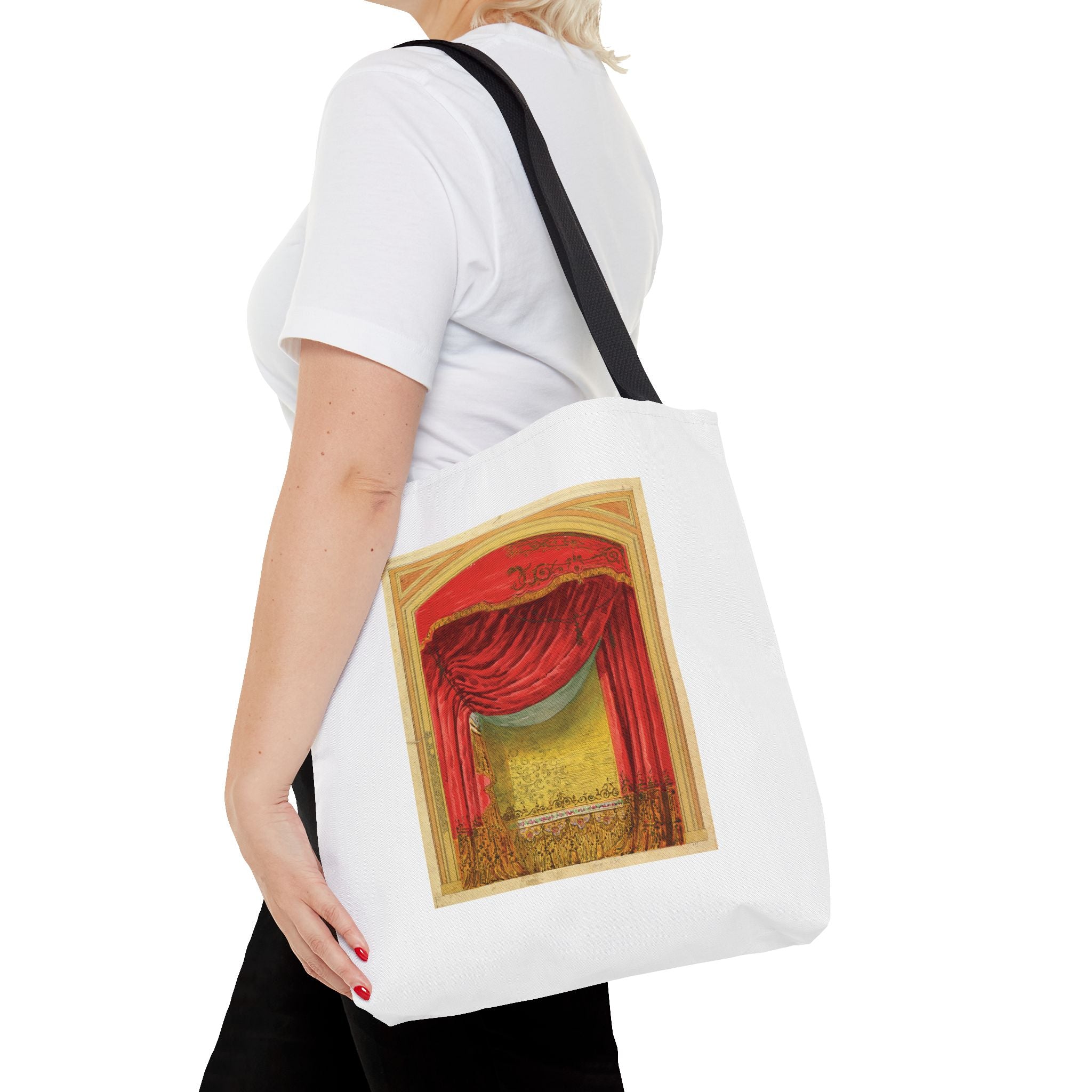 Stylish Tote Bag - Casino de St. Etienne Stage Design Artwork by Eugène Cicéri