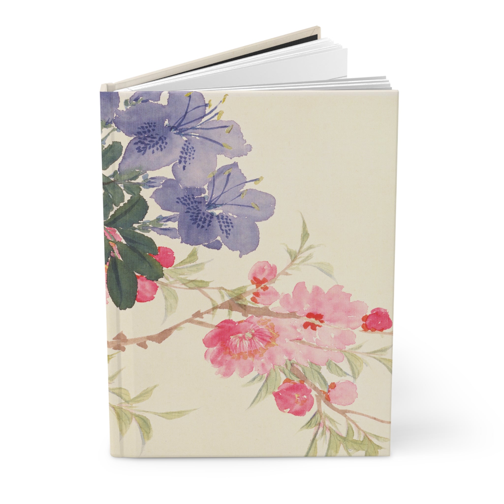 Hardcover Journal Matte - Zhao Zhiqian's Flower Album - Peach Blossom Page