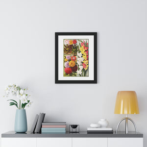 Framed Vertical Poster - Childs' Seeds, Flower Catalog Plate