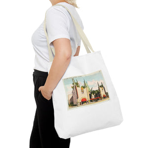 Stylish Tote Bag - Grauman’s Chinese Theatre, Hollywood Vintage Postcard Art