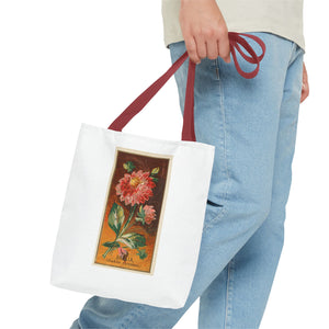Stylish Tote Bag - Dahlia Coccinea Flower Artwork (1890)