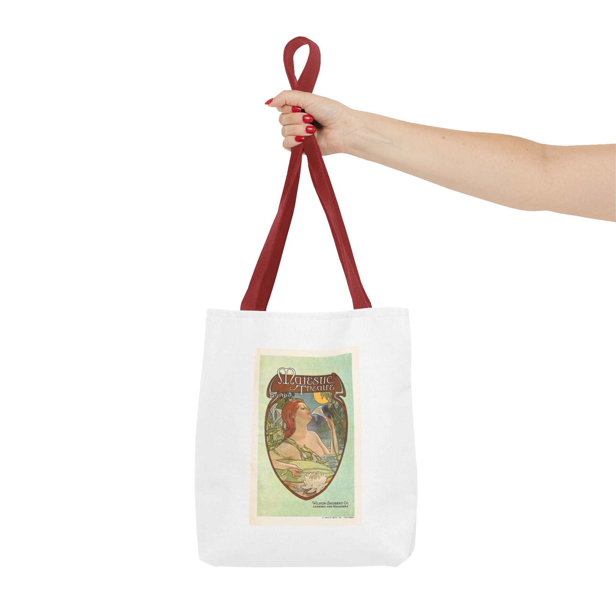 Stylish Tote Bag - Boston’s Majestic Theatre, Art Nouveau Playbill Artwork 1914