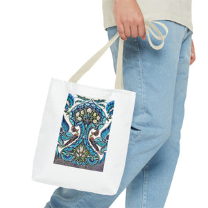Stylish Tote Bag - Lustered Earthenware Tile Panel