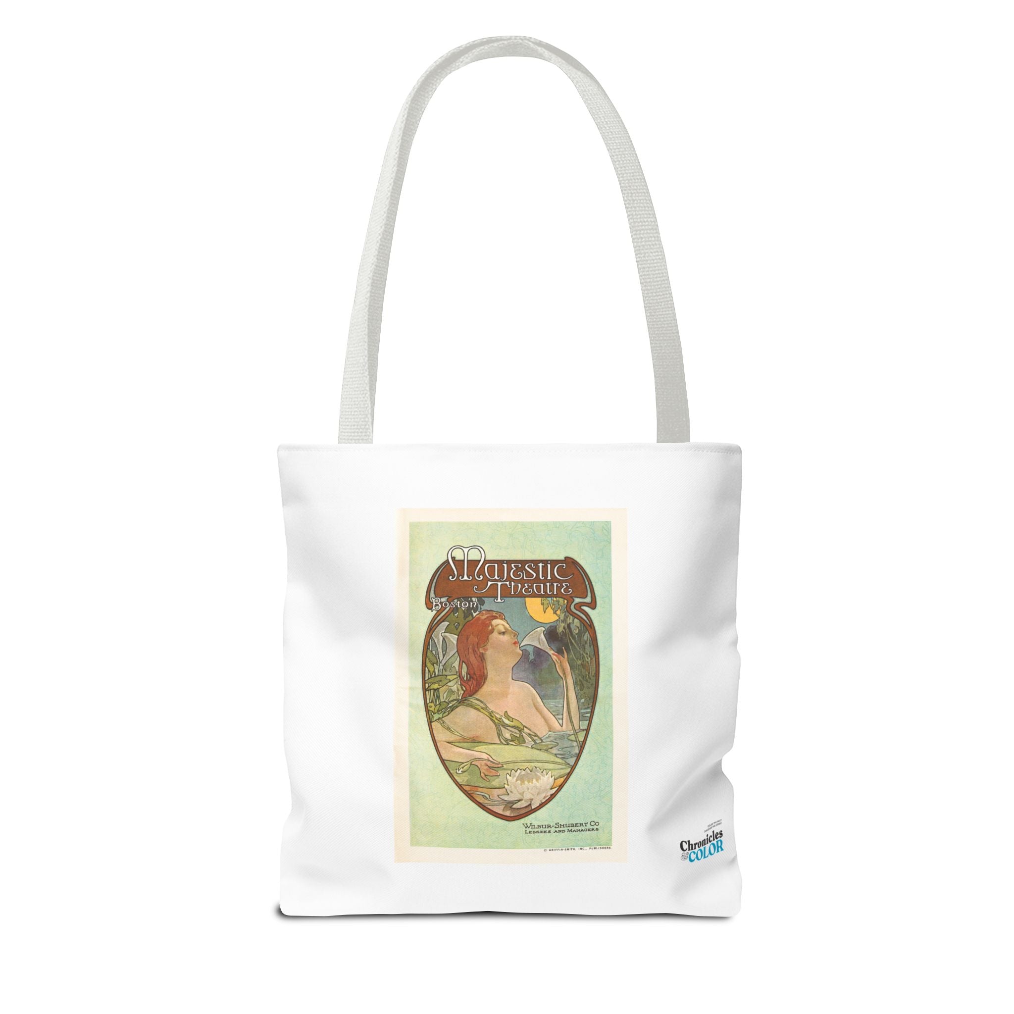Stylish Tote Bag - Boston’s Majestic Theatre, Art Nouveau Playbill Artwork 1914