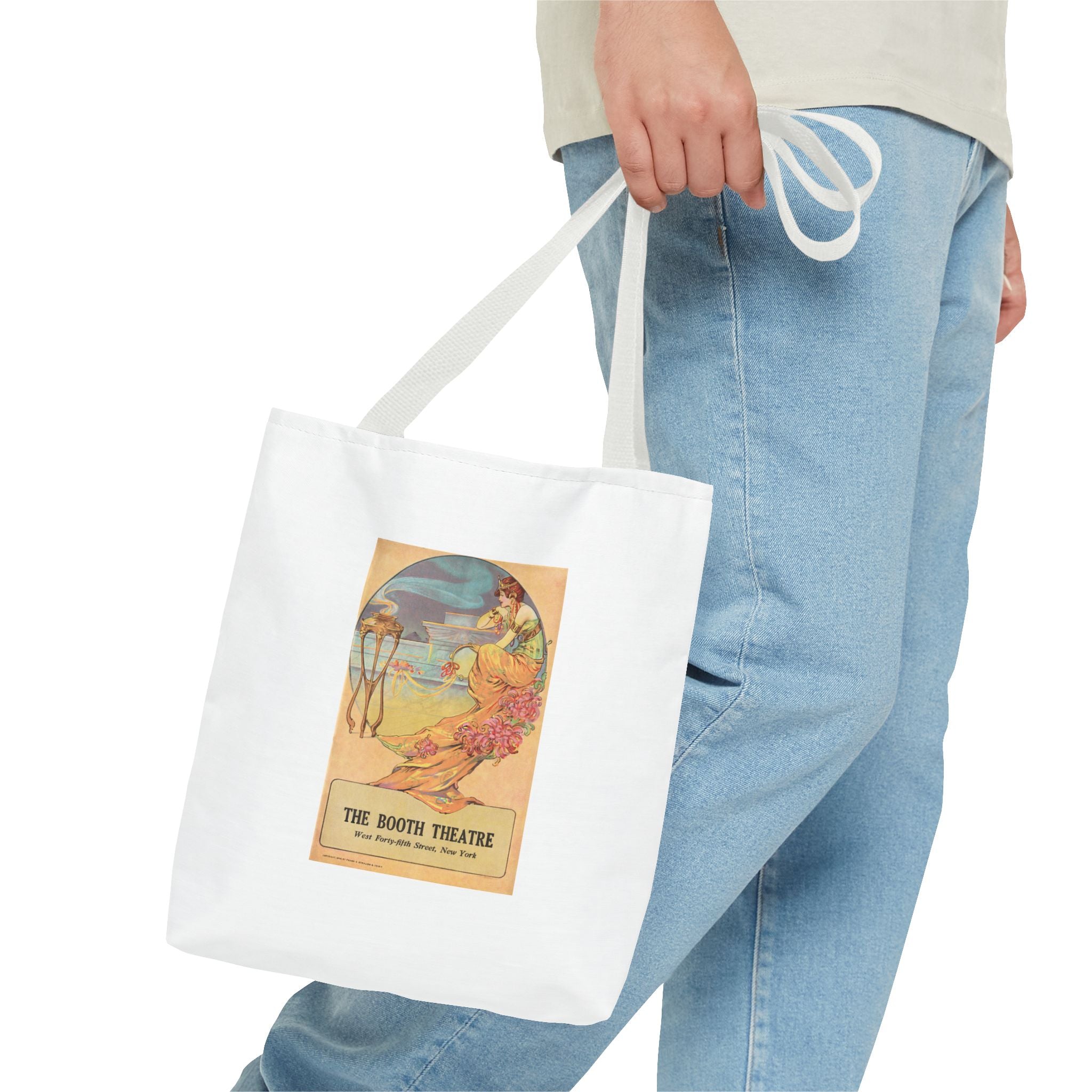 Stylish Tote Bag - Booth Theatre, New York, Vintage Playbill Artwork (1915)