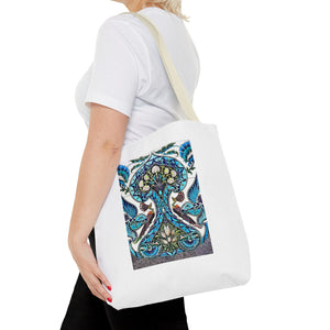 Stylish Tote Bag - Lustered Earthenware Tile Panel