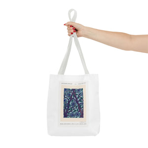 Stylish Tote Bag - Stenciled Flowers in Oriental Style