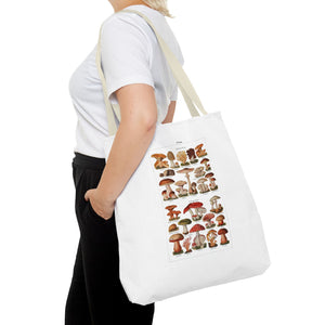 Stylish Tote Bag - Diverse Mushroom (Fungi) Species Print