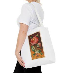 Stylish Tote Bag - Dahlia Coccinea Flower Artwork (1890)