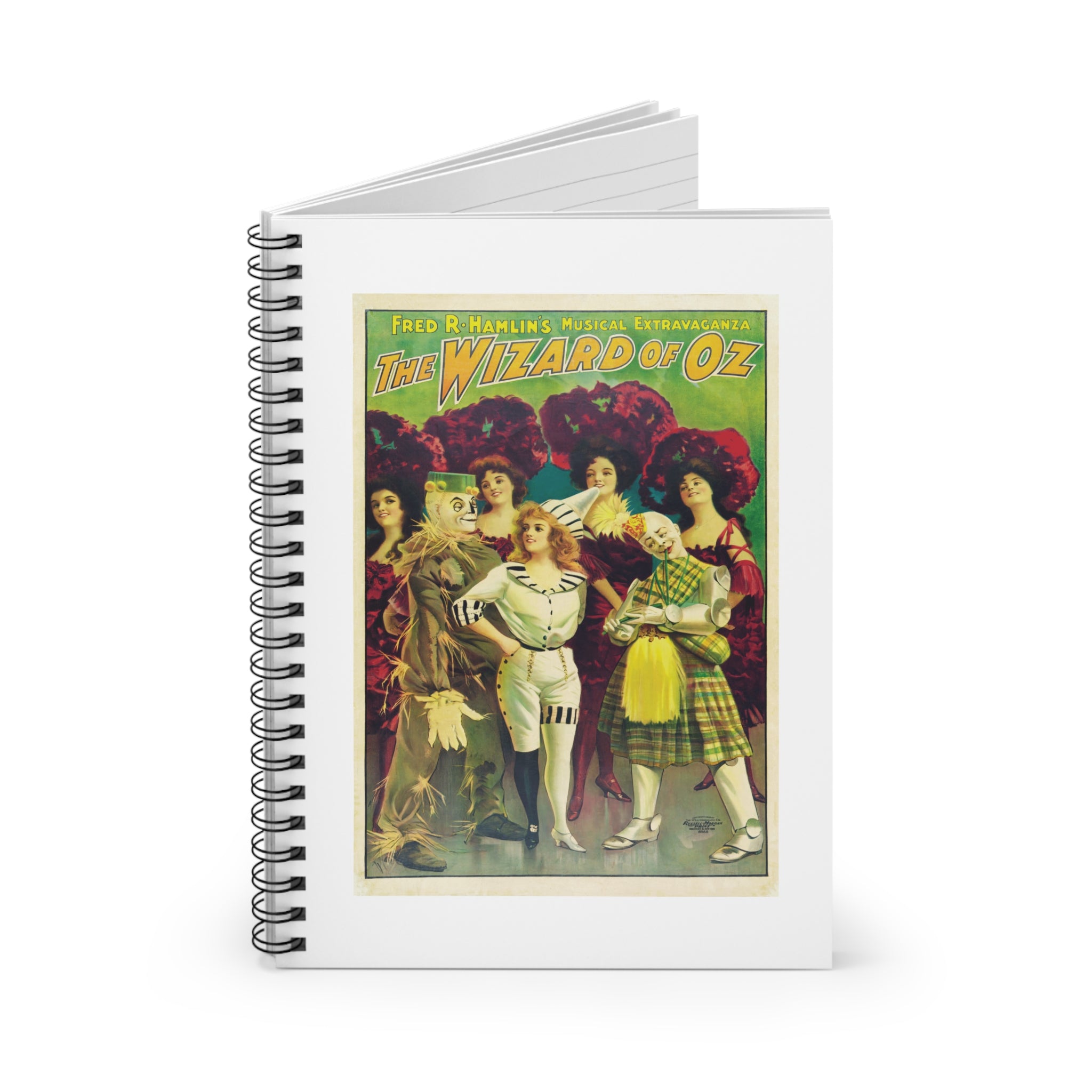 Spiral Notebook (Ruled Line) - The Wizard of Oz Musical Extravaganza Vintage Artwork (1903)