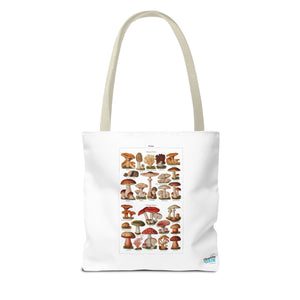 Stylish Tote Bag - Diverse Mushroom (Fungi) Species Print