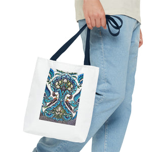 Stylish Tote Bag - Lustered Earthenware Tile Panel