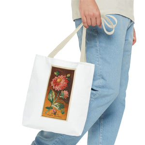 Stylish Tote Bag - Dahlia Coccinea Flower Artwork (1890)