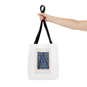 Stylish Tote Bag - Stenciled Flowers in Oriental Style