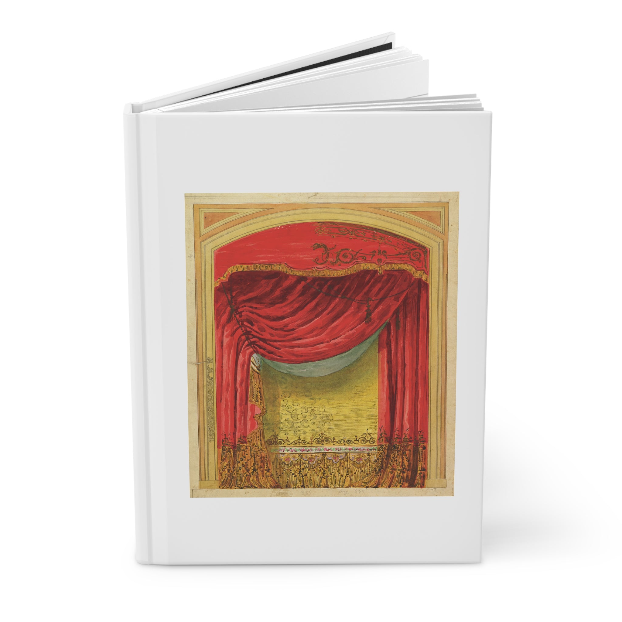 Hardcover Journal Matte - Casino de St. Etienne Stage Design Artwork by Eugène Cicéri