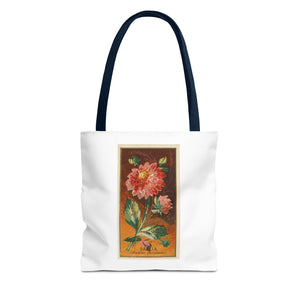 Stylish Tote Bag - Dahlia Coccinea Flower Artwork (1890)