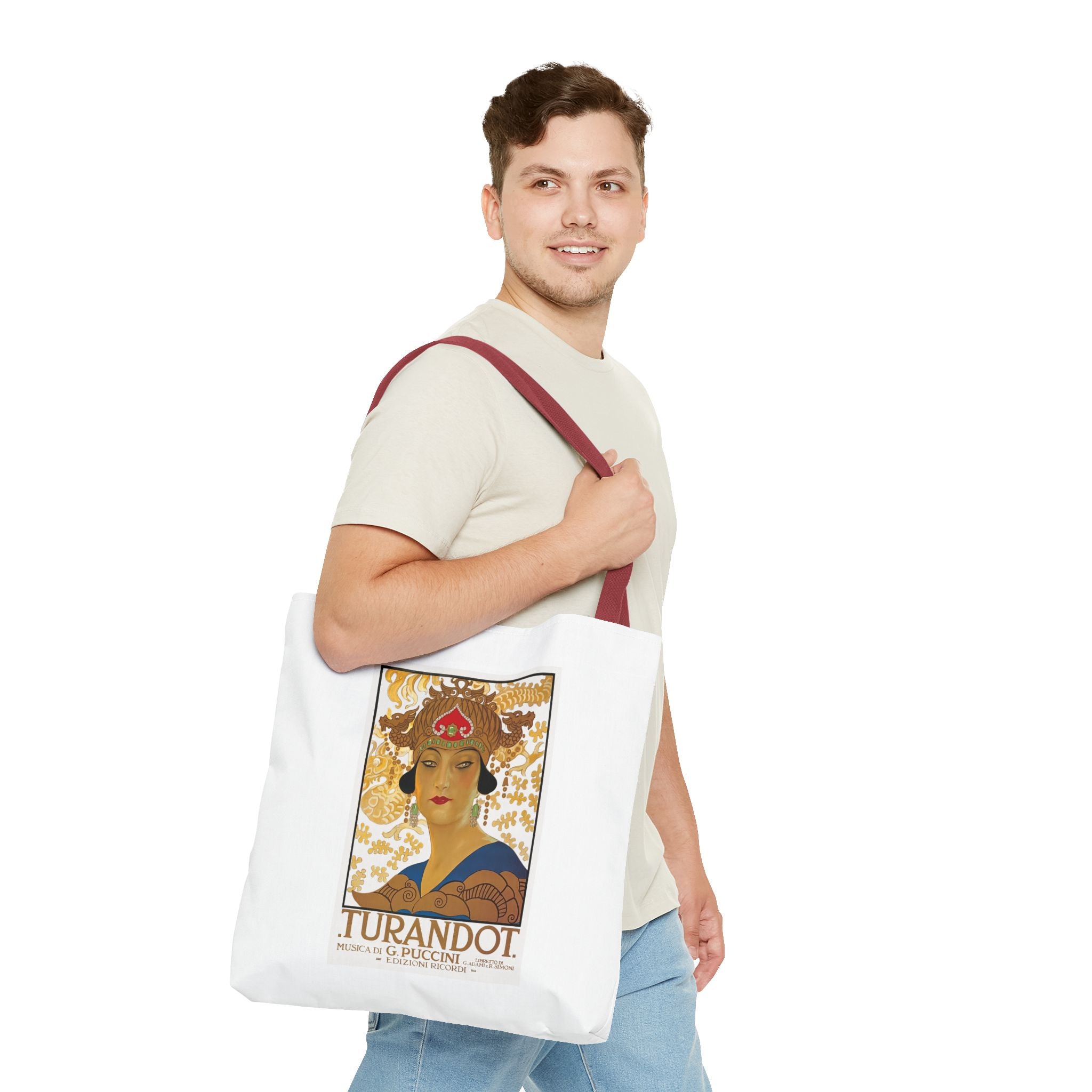 Stylish Tote Bag - Giacomo Puccini’s Opera Turandot Vintage Artwork (1926)