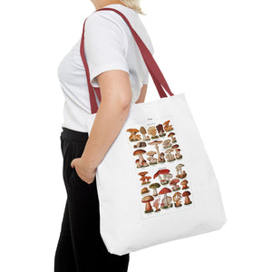 Stylish Tote Bag - Diverse Mushroom (Fungi) Species Print