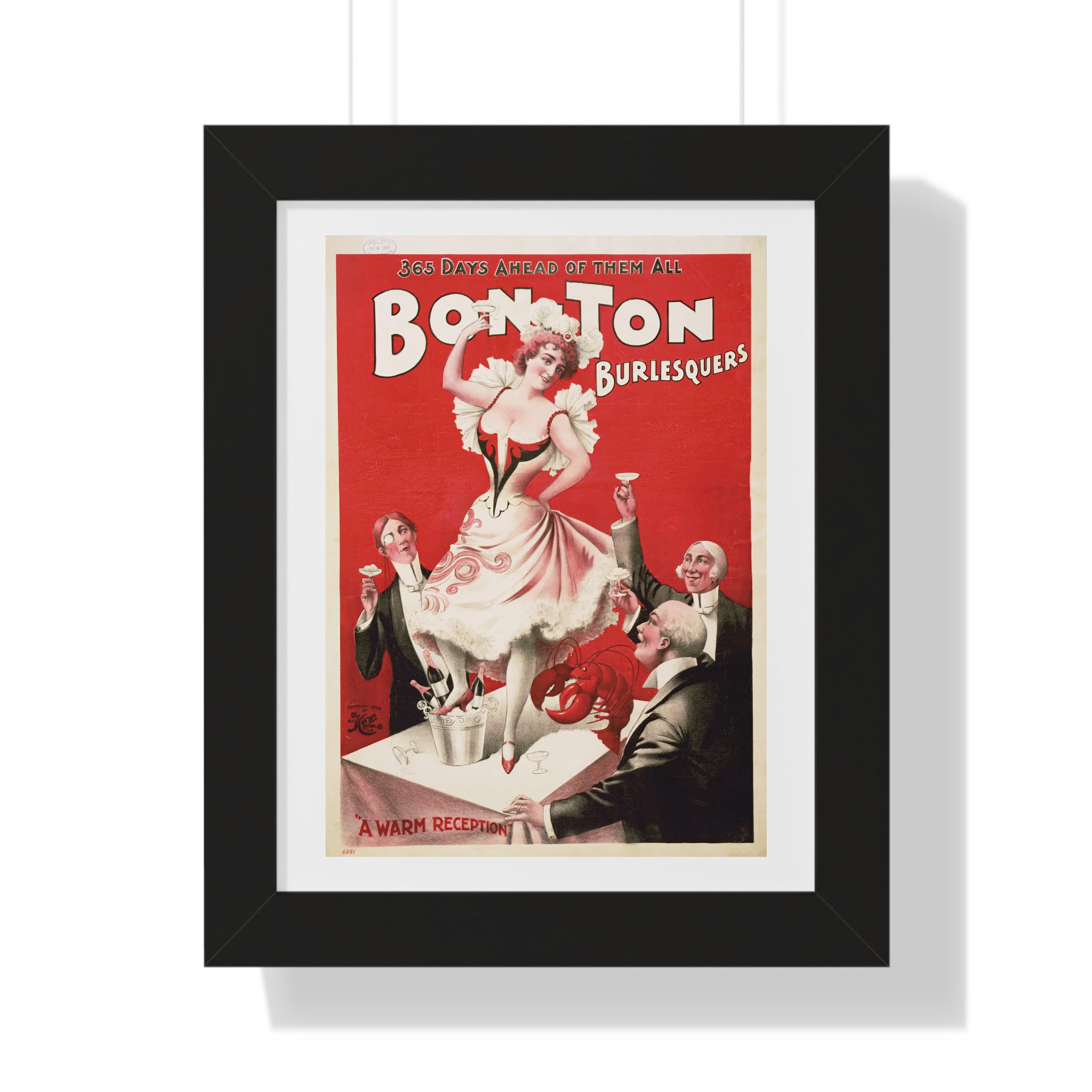 Framed Vertical Poster - Bon Ton Burlesquers Vintage Artwork (1898)