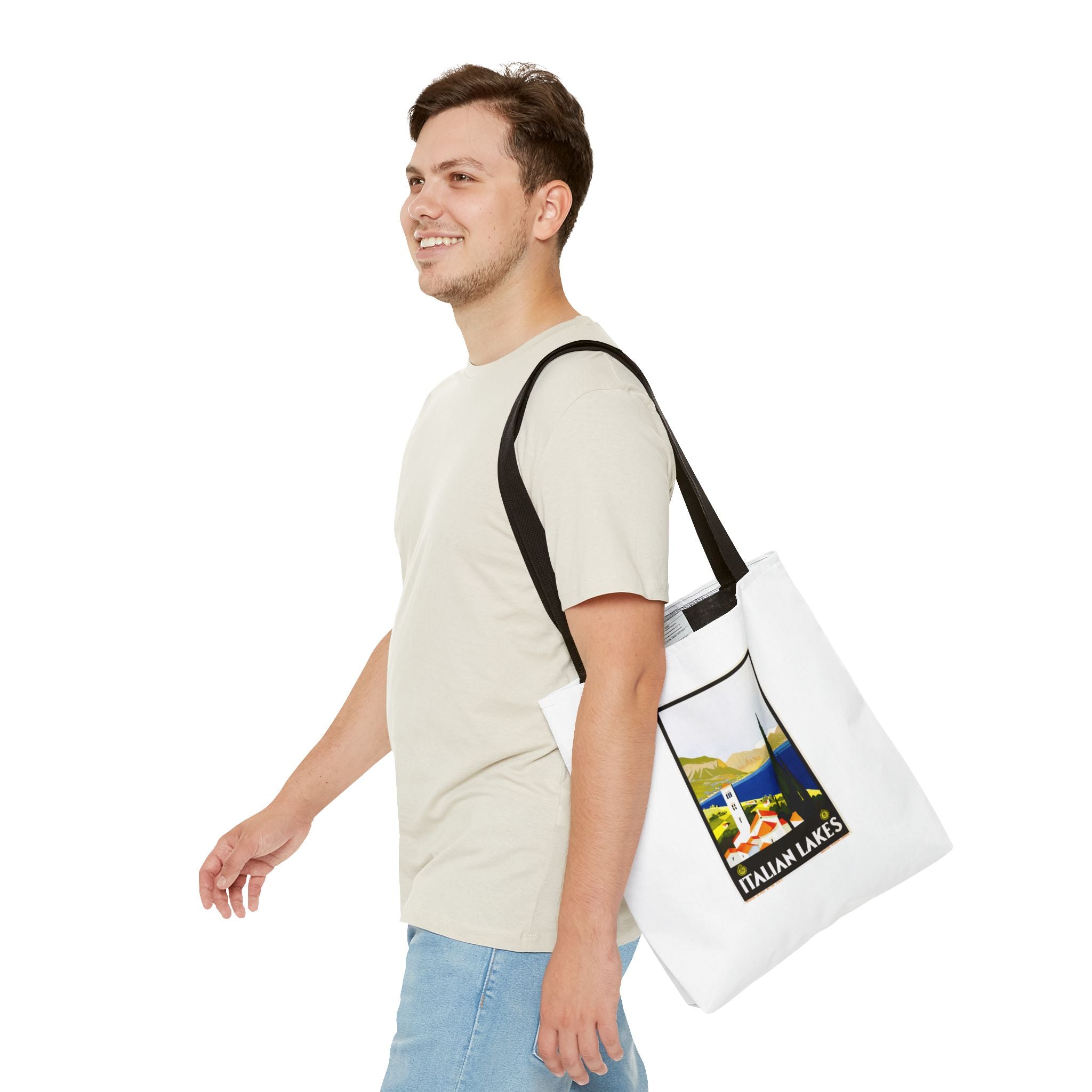 Stylish Tote Bag - Italian Lakes Print