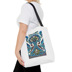 Stylish Tote Bag - Lustered Earthenware Tile Panel