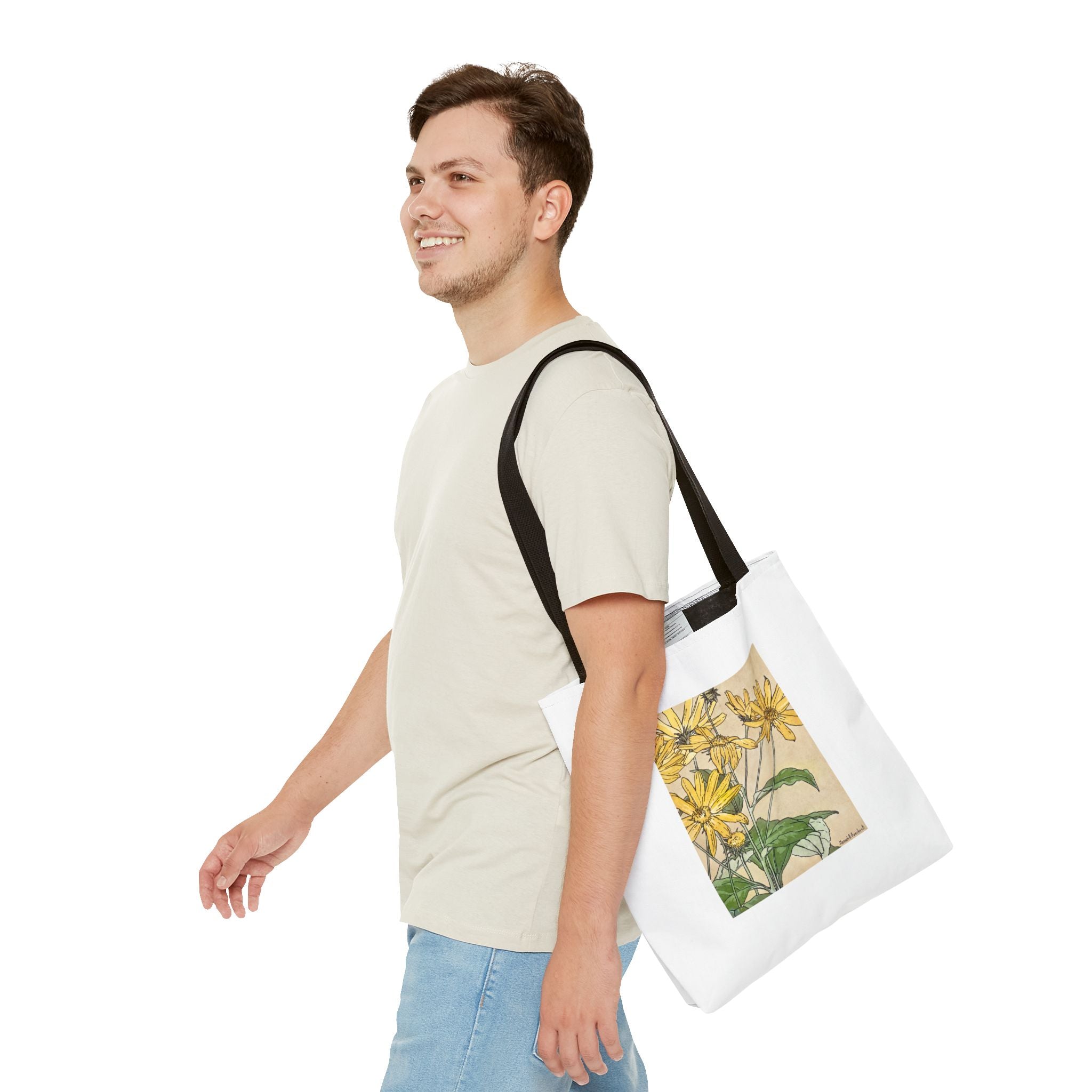 Stylish Tote Bag - Sunflowers Print