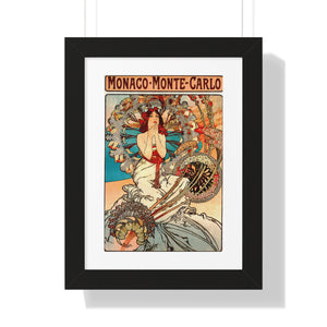 Framed Vertical Poster - Travel to Monaco and Monte-Carlo