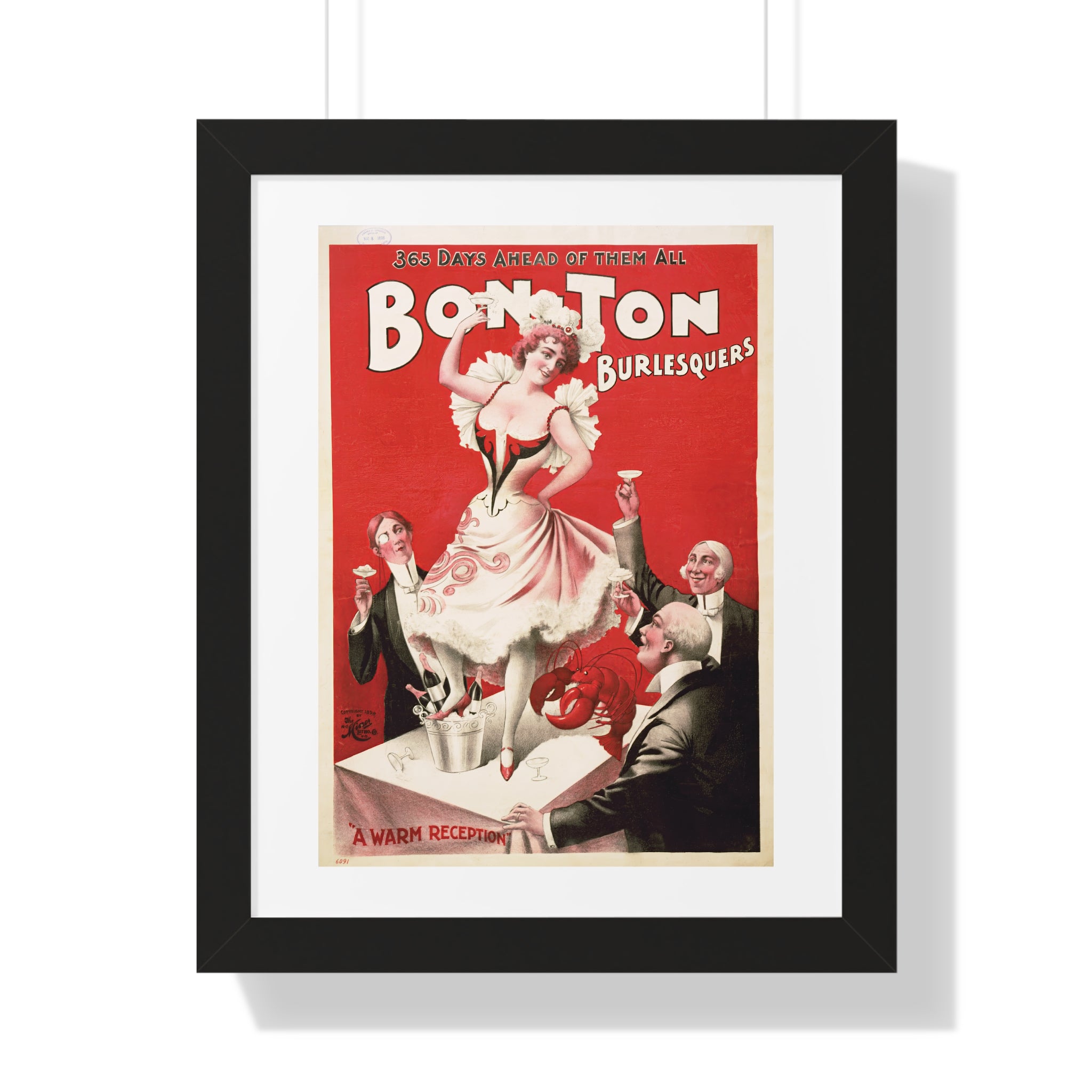 Framed Vertical Poster - Bon Ton Burlesquers Vintage Artwork (1898)