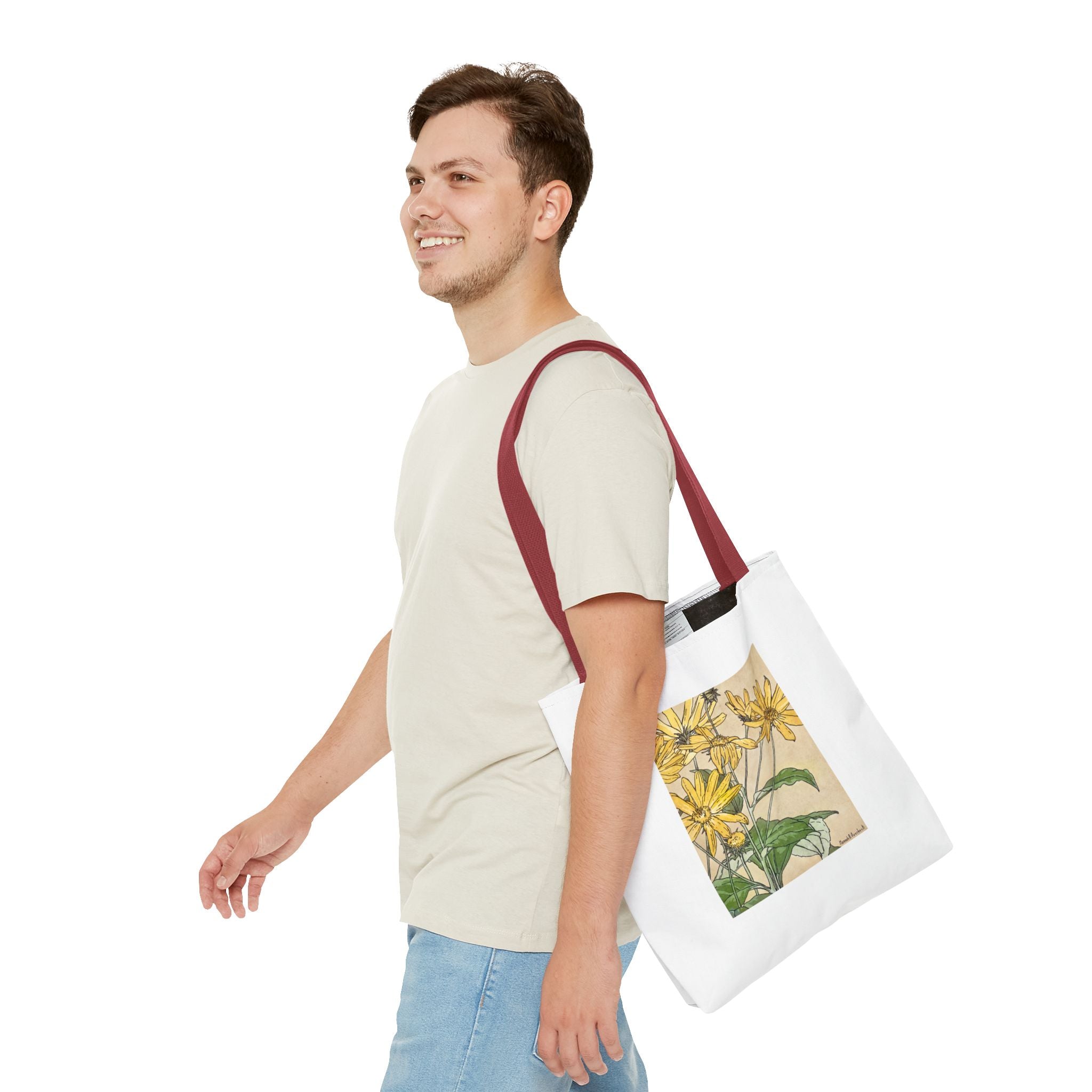 Stylish Tote Bag - Sunflowers Print