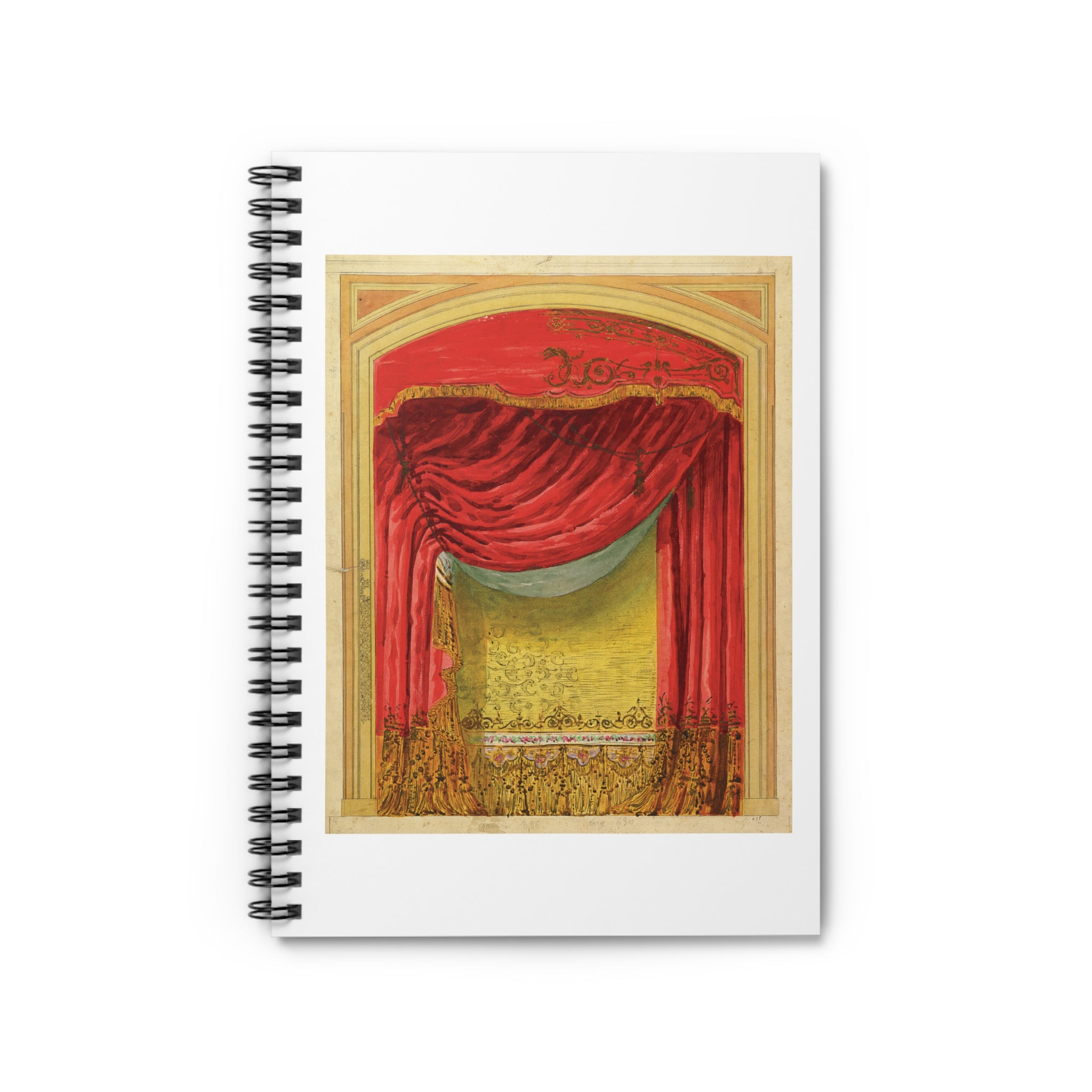 Spiral Notebook (Ruled Line) - Casino de St. Etienne Stage Design Artwork by Eugène Cicéri