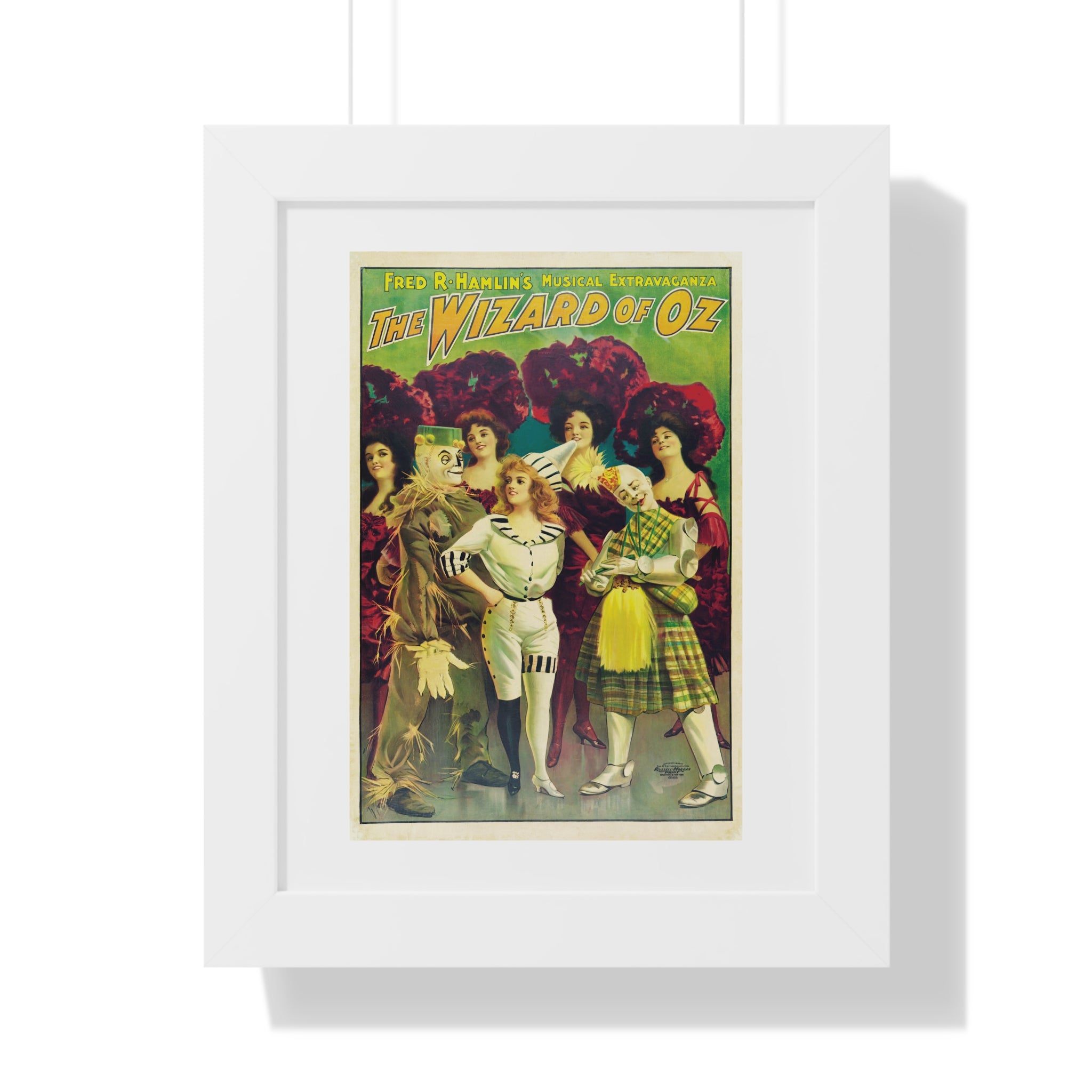 Framed Vertical Poster - The Wizard of Oz Musical Extravaganza Vintage Artwork (1903)