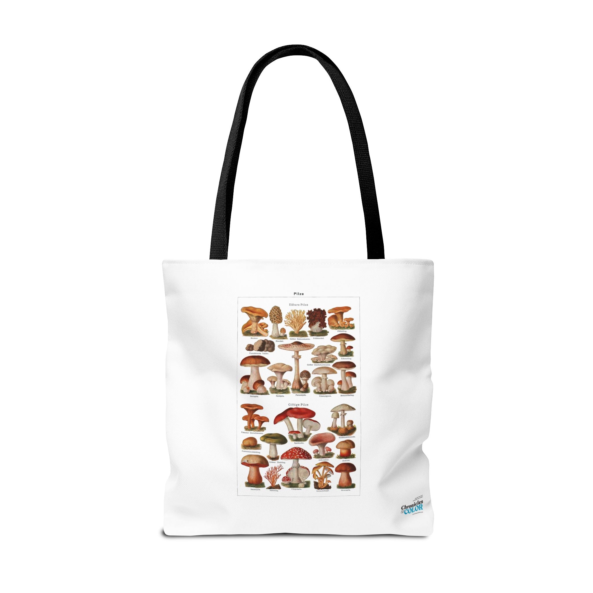 Stylish Tote Bag - Diverse Mushroom (Fungi) Species Print