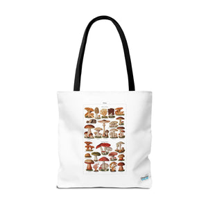 Stylish Tote Bag - Diverse Mushroom (Fungi) Species Print