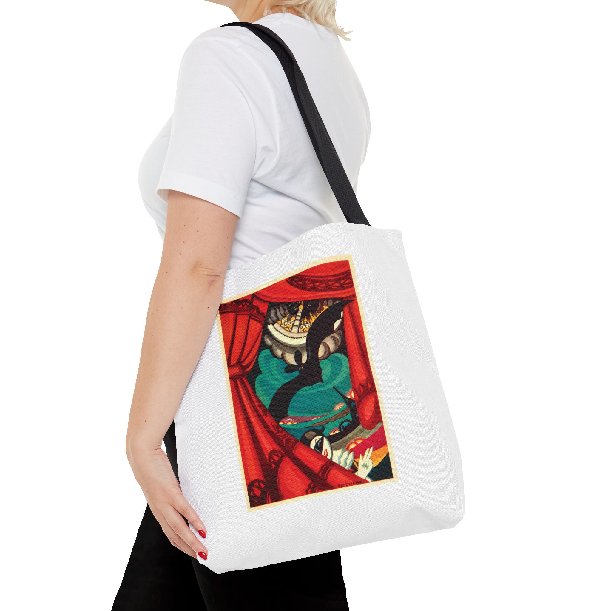 Stylish Tote Bag - Nikita Balieff’s Bat Theatre, Moscow Vintage Artwork (1922)