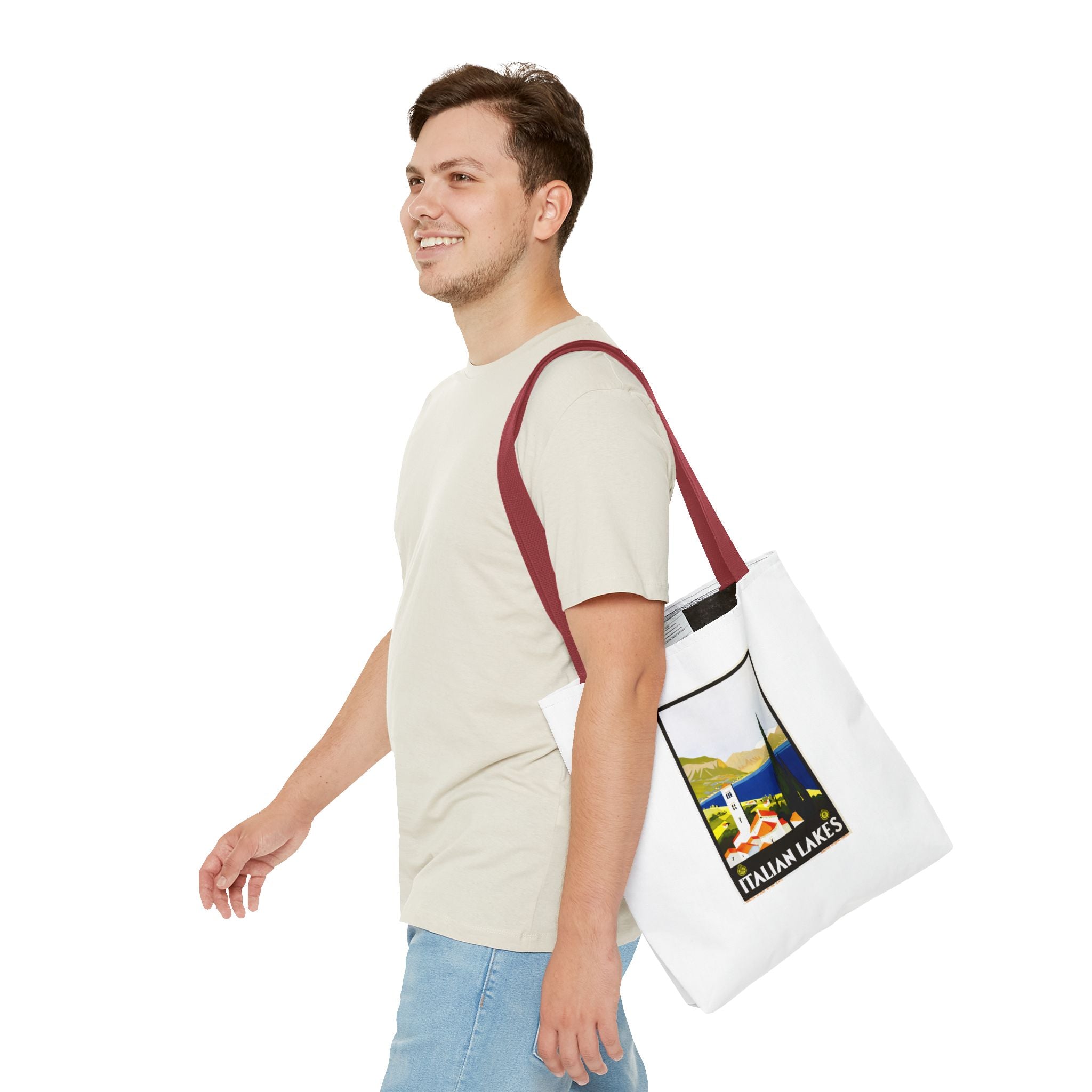 Stylish Tote Bag - Italian Lakes Print