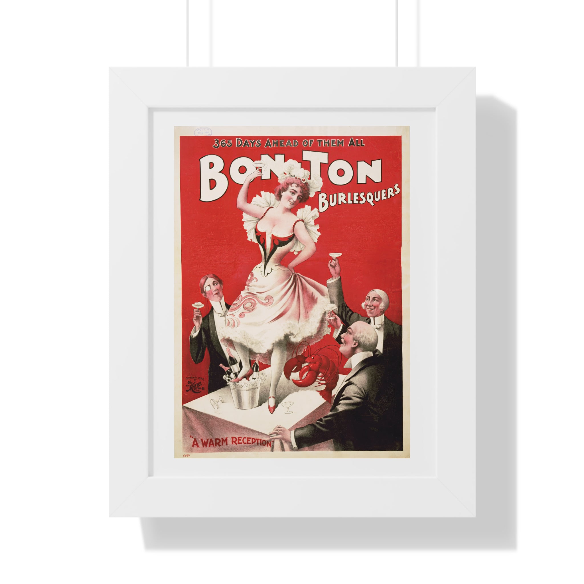 Framed Vertical Poster - Bon Ton Burlesquers Vintage Artwork (1898)