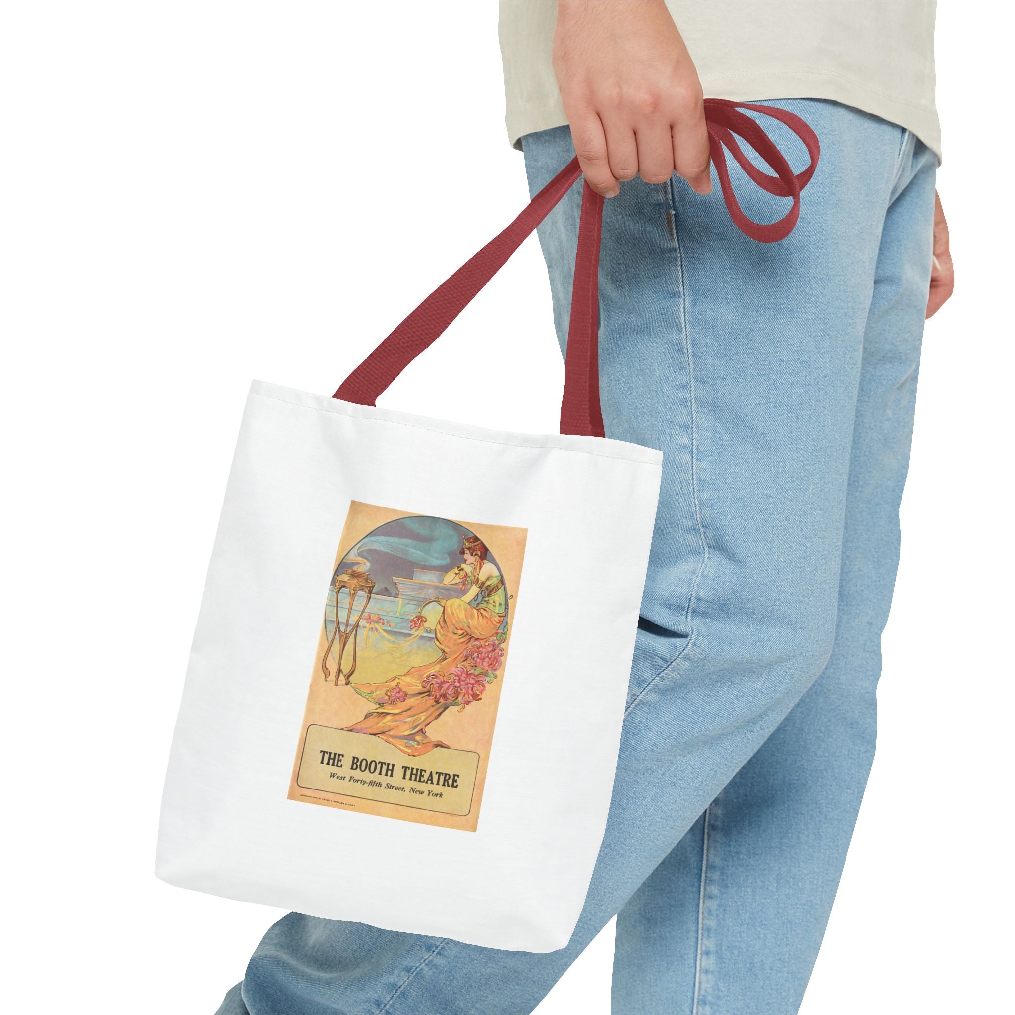 Stylish Tote Bag - Booth Theatre, New York, Vintage Playbill Artwork (1915)