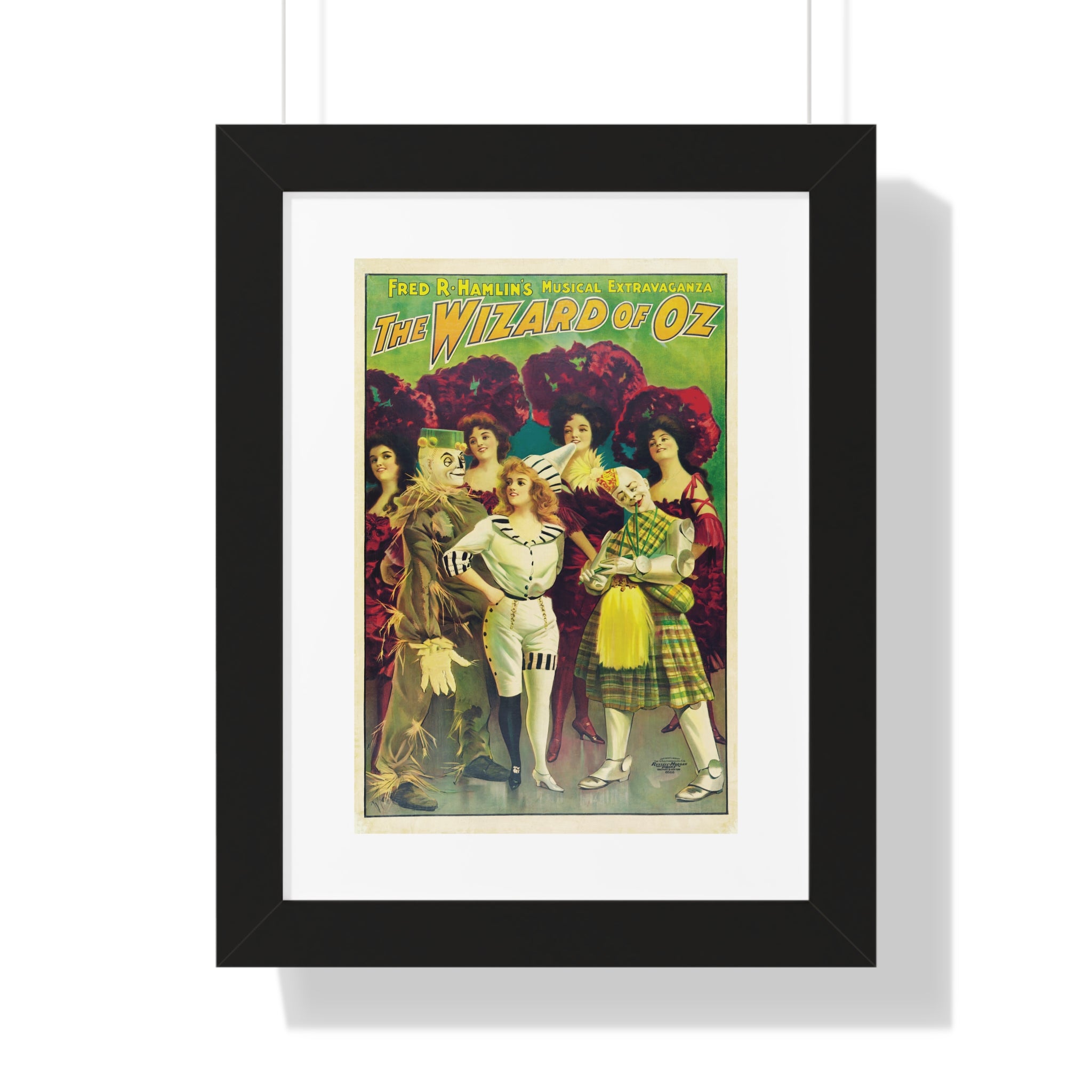 Framed Vertical Poster - The Wizard of Oz Musical Extravaganza Vintage Artwork (1903)
