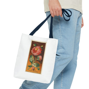 Stylish Tote Bag - Dahlia Coccinea Flower Artwork (1890)