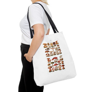 Stylish Tote Bag - Diverse Mushroom (Fungi) Species Print