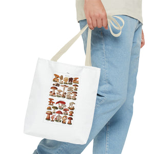 Stylish Tote Bag - Diverse Mushroom (Fungi) Species Print