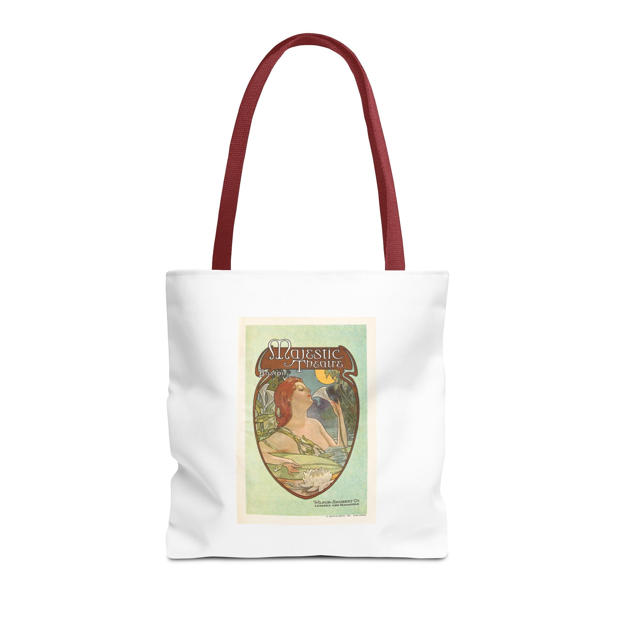 Stylish Tote Bag - Boston’s Majestic Theatre, Art Nouveau Playbill Artwork 1914