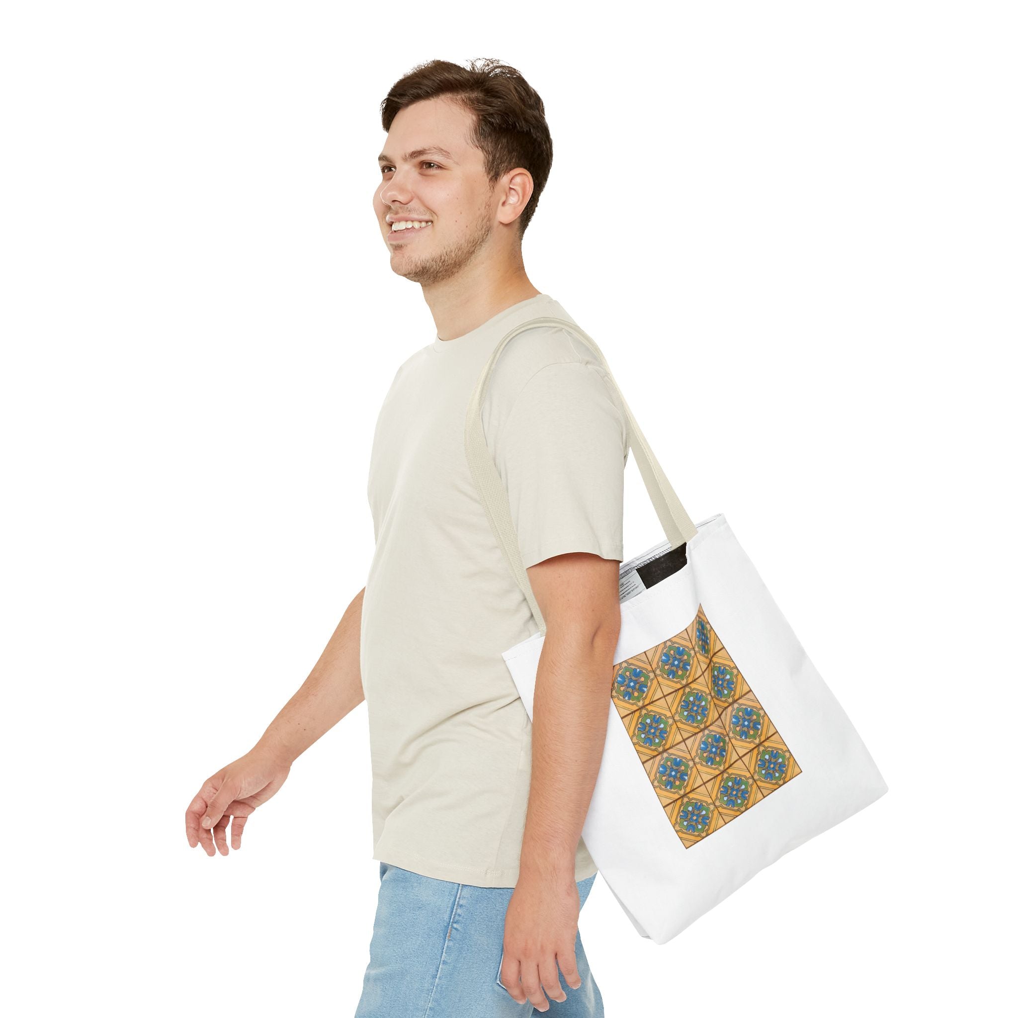 Stylish Tote Bag - Malibu Potteries Tile, Adamson House