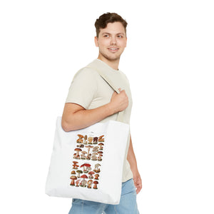 Stylish Tote Bag - Diverse Mushroom (Fungi) Species Print