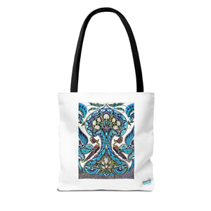 Stylish Tote Bag - Lustered Earthenware Tile Panel