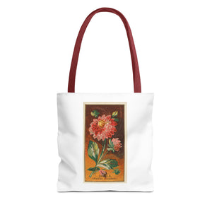 Stylish Tote Bag - Dahlia Coccinea Flower Artwork (1890)