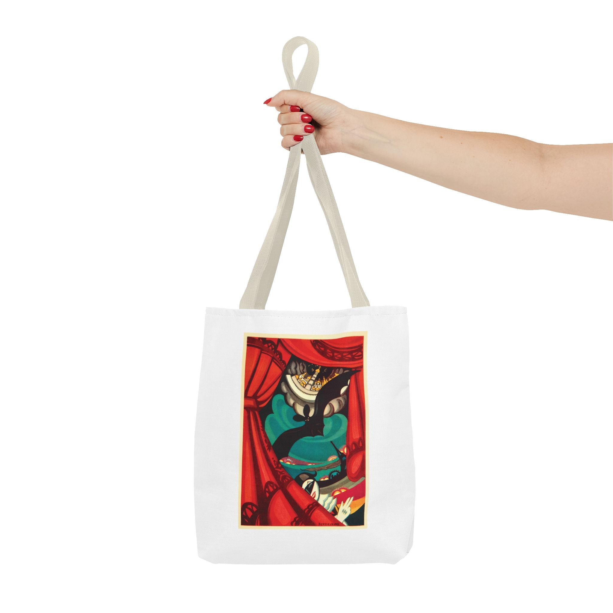 Stylish Tote Bag - Nikita Balieff’s Bat Theatre, Moscow Vintage Artwork (1922)