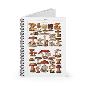 Spiral Notebook (Ruled Line) - Diverse Mushroom (Fungi) Species Print